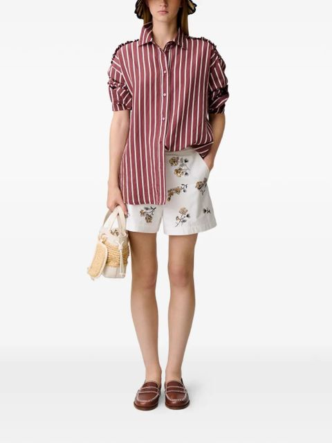 Claudie Pierlot striped ruffled shirt - Red - zdjęcie produktu nr 2
