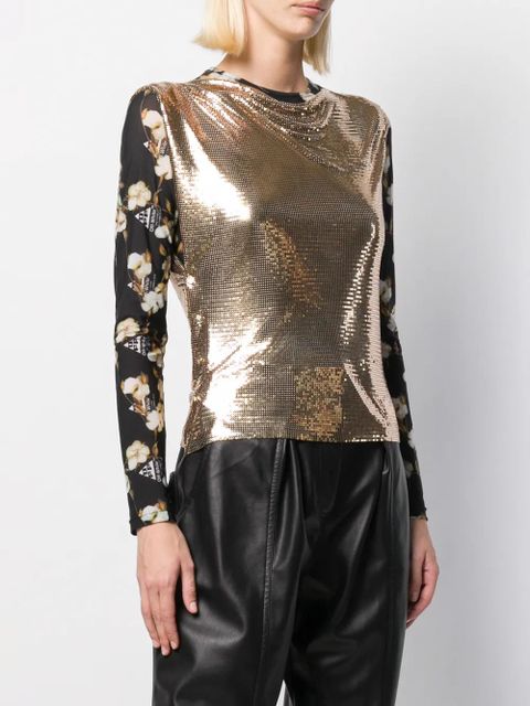 Rabanne embellished tank top - Gold