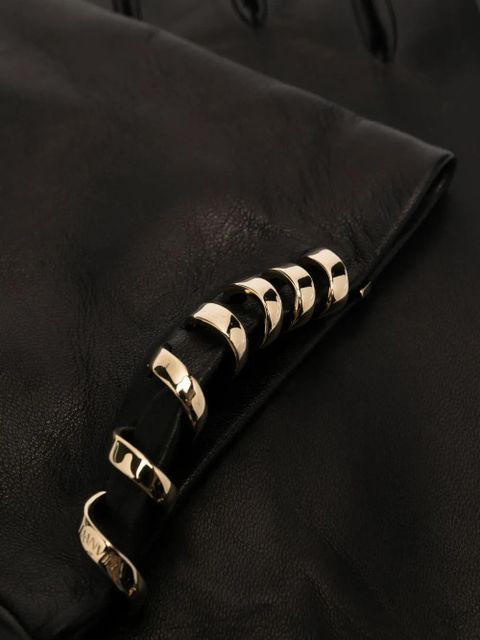Lanvin Melodie leather gloves - Black - zdjęcie produktu nr 2
