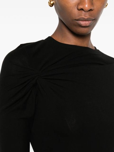 AGOLDE Lissa twisted long-sleeve top - Black - zdjęcie produktu nr 2
