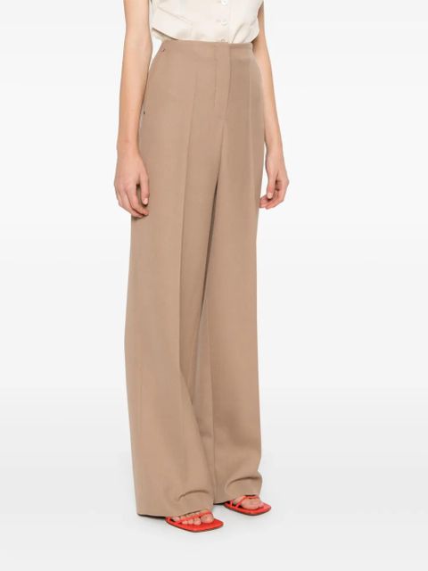 FENDI grain-de-poudre wool trousers - Brown