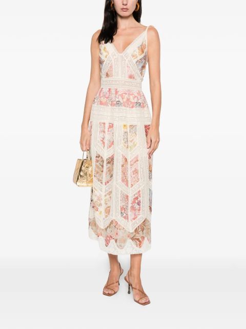 ZIMMERMANN Daylight Slip floral-print midi dress - Neutrals - zdjęcie produktu nr 2