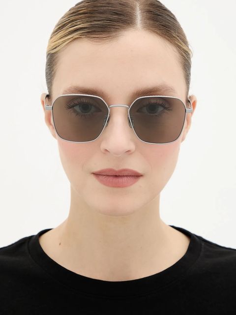 Bottega Veneta okulary przeciwsłoneczne kolor srebrny BV1422SA