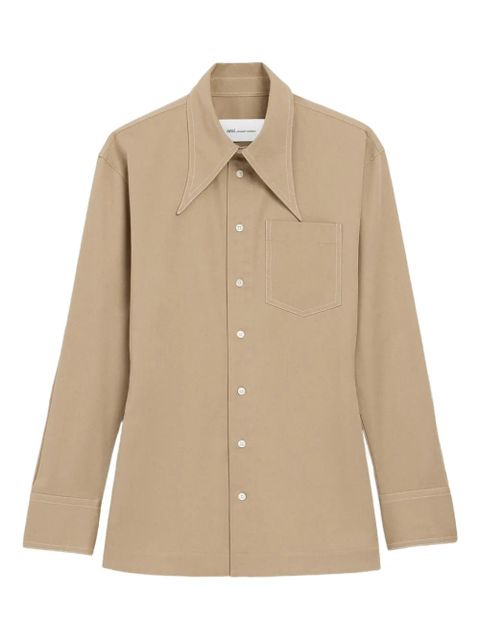 AMI Paris balloon-sleeve shirt - Neutrals - zdjęcie produktu nr 1