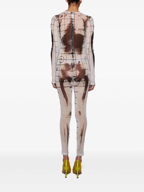Jean Paul Gaultier Squeletor-print jumpsuit - White