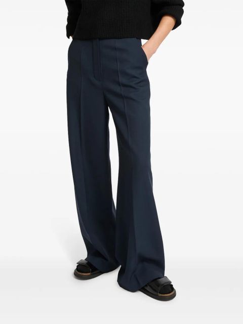 Yves Salomon wool tailored trousers - Blue
