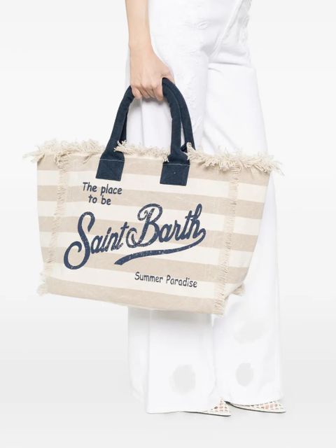 MC2 Saint Barth Vanity striped fringed tote bag - Neutrals - zdjęcie produktu nr 2