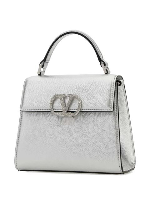 Valentino Garavani mini leather tote bag - Silver