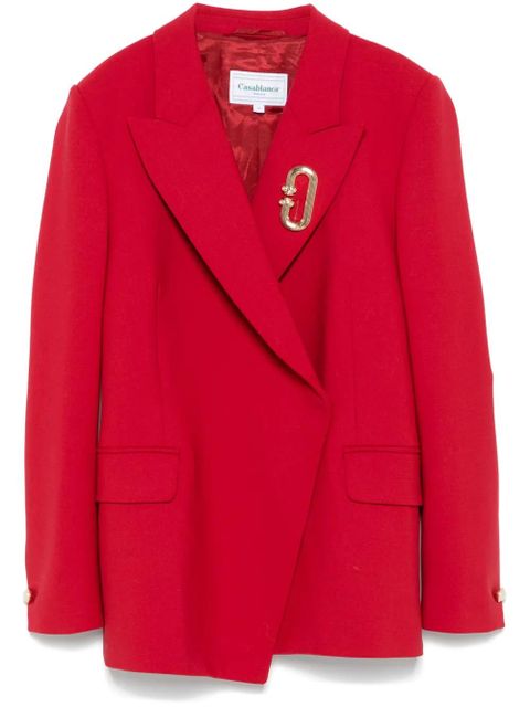 Casablanca asymmetric double-breasted blazer - Red - zdjęcie produktu nr 1