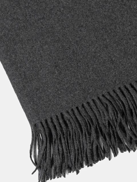 Answear.LAB szalik z wełną damski kolor szary gładki - zdjęcie produktu nr 2