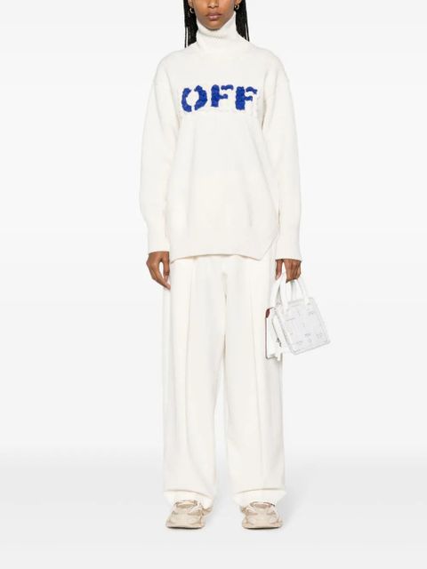 Off-White Boiled Logo-appliqué wool jumper - zdjęcie produktu nr 2
