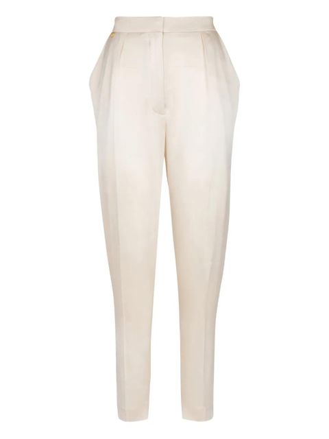 Balmain high-waisted silk trousers - Neutrals - zdjęcie produktu nr 1
