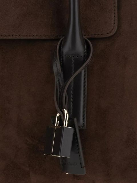 TOM FORD flap calf leather shoulder bag - Brown