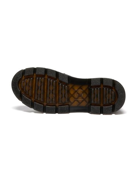 Dr. Martens botki skórzane Combs damskie kolor szary na płaskim obcasie DM40603020