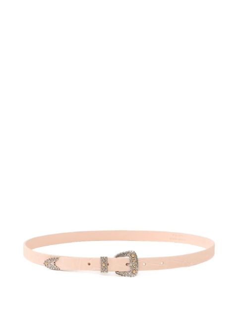 PINKO embossed buckle leather belt - zdjęcie produktu nr 1