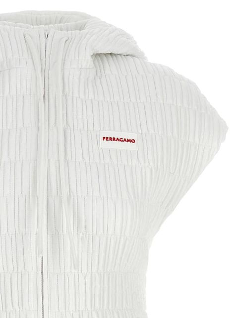 Ferragamo hooded gilet - White