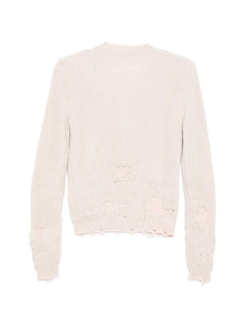 MM6 Maison Margiela distressed sweater - Pink - zdjęcie produktu nr 2