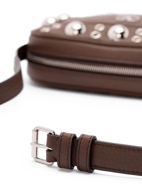 Valentino Garavani Nellcôte eyelet-embellished cross body bag - Brown