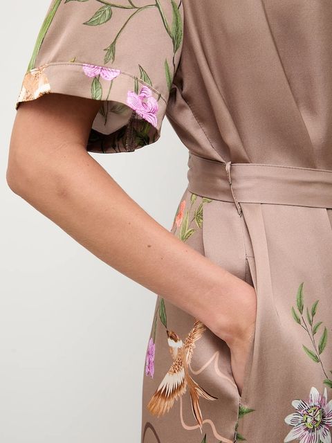 Answear.LAB sukienka kolor brązowy maxi prosta