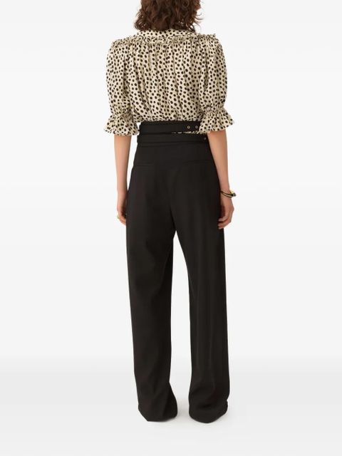 Chloé ruffled polka-dot top - Neutrals - zdjęcie produktu nr 2