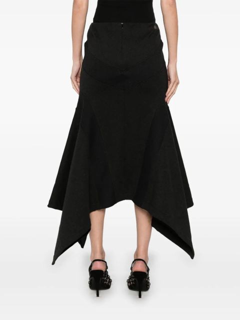 The Attico panelled midi skirt - Black