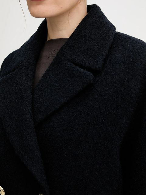 Pinko płaszcz z domieszką wełny kolor granatowy 105559 A2SH