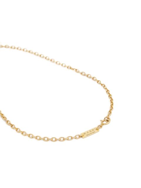 Marni branded-plaque chain necklace - Gold - zdjęcie produktu nr 2