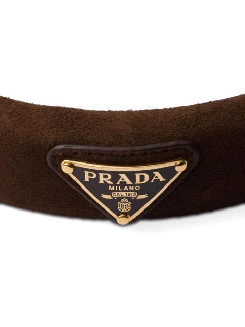 Prada suede headband - Brown - zdjęcie produktu nr 2
