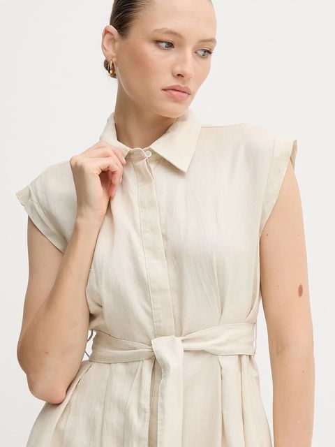 United Colors of Benetton sukienka lniana