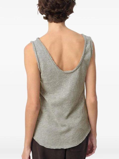 American Vintage Sonoma raw-edge top - Grey