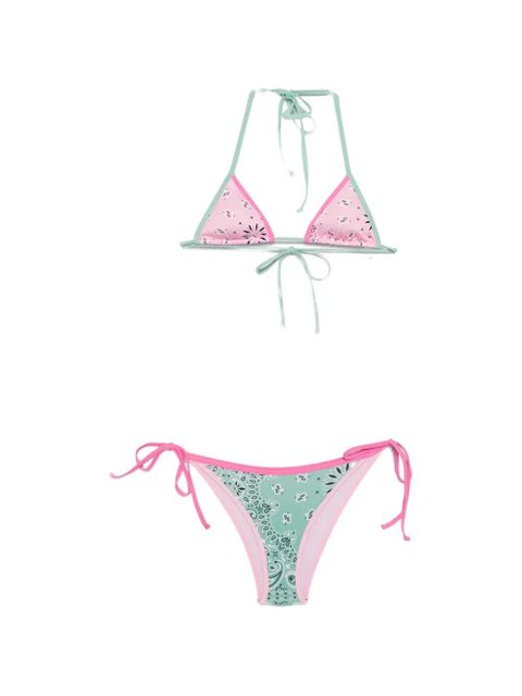 MC2 Saint Barth Leah floral-print triangle bikini - Pink - zdjęcie produktu nr 1