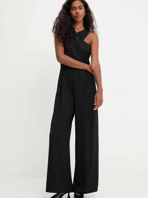 Answear.LAB kombinezon kolor czarny z dekoltem w szpic