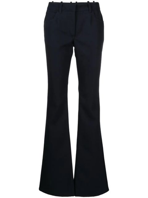 Off-White virgin wool flared trousers - Blue - zdjęcie produktu nr 1