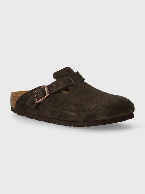 Birkenstock klapki zamszowe Boston - zdjęcie produktu nr 1