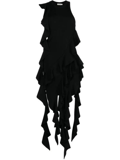 Simkhai Wilda draped ruffled dress - Black - zdjęcie produktu nr 1