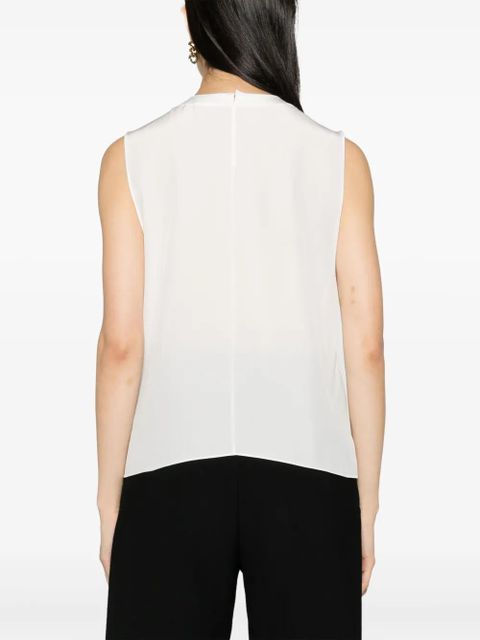 Saint Laurent sleeveless satin tank top - White