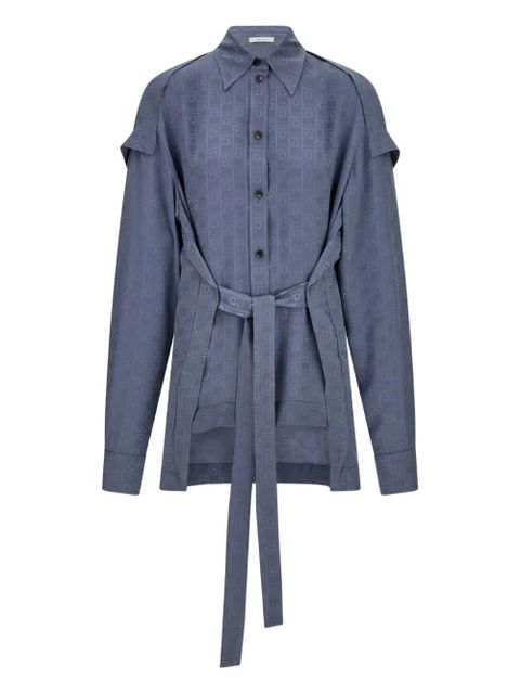 Ferragamo Ferragamo monogram shirt - Blue - zdjęcie produktu nr 1