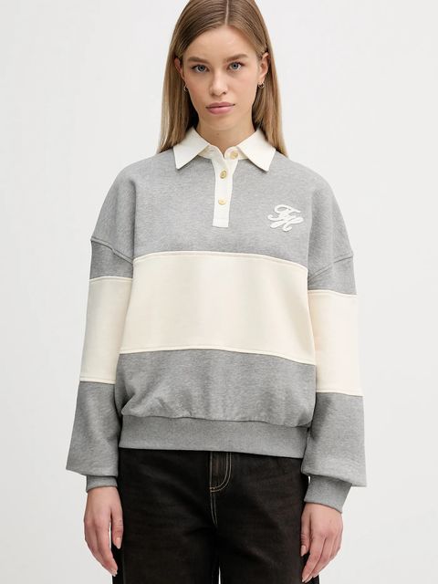 Tommy Hilfiger bluza damska kolor szary wzorzysta WW0WW48785 - zdjęcie produktu nr 1