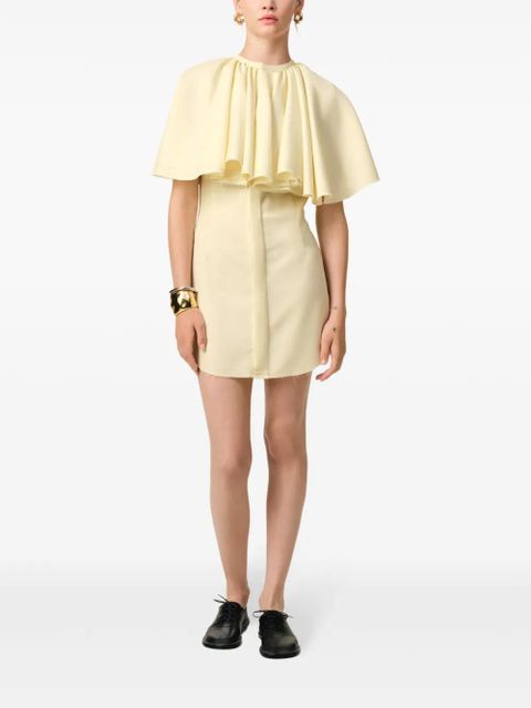AMI Paris ruffle-detail dress - Yellow