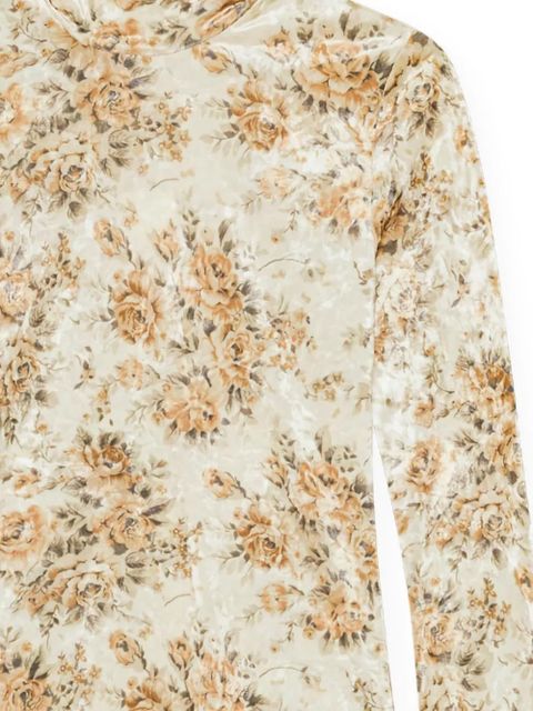 GANNI floral roll-necktop - Neutrals - zdjęcie produktu nr 2