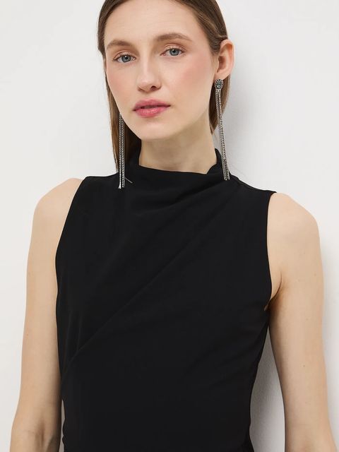 Medicine sukienka kolor czarny mini dopasowana