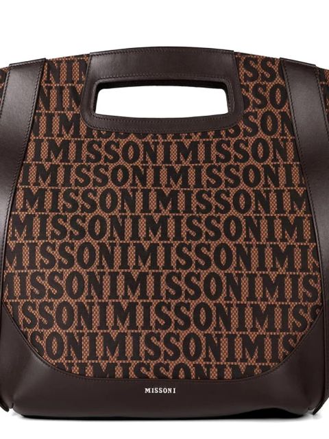 Missoni logo-pattern tote bag - Brown