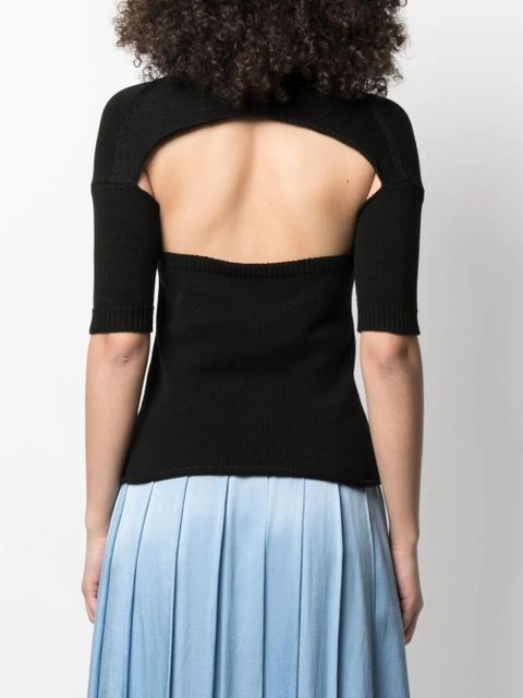 Chloé cut-out knitted top - Black