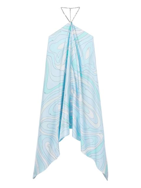 PUCCI marmo-print silk midi dress - Blue - zdjęcie produktu nr 1