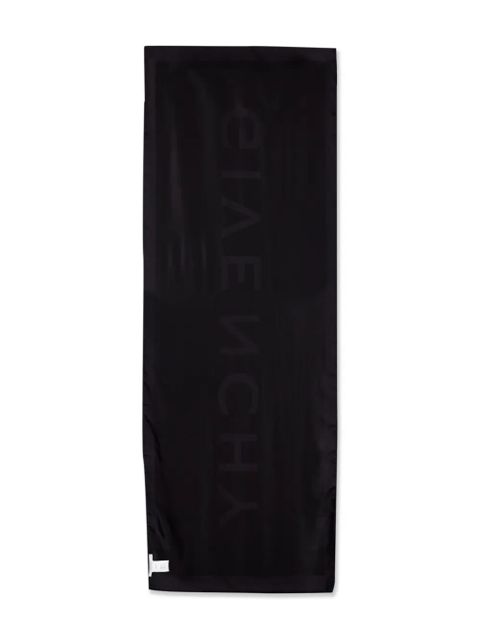 Givenchy logo-printed scarf - Black
