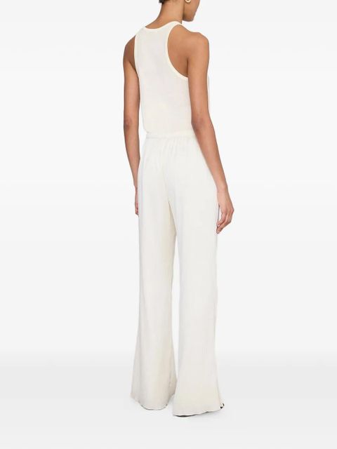 ANINE BING Aden plissé-effect palazzo pants - Neutrals