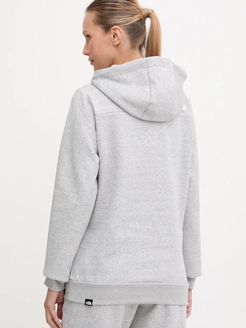 The North Face bluza Simple Dome damska kolor szary z kapturem melanżowa NF0A89EYDYX1