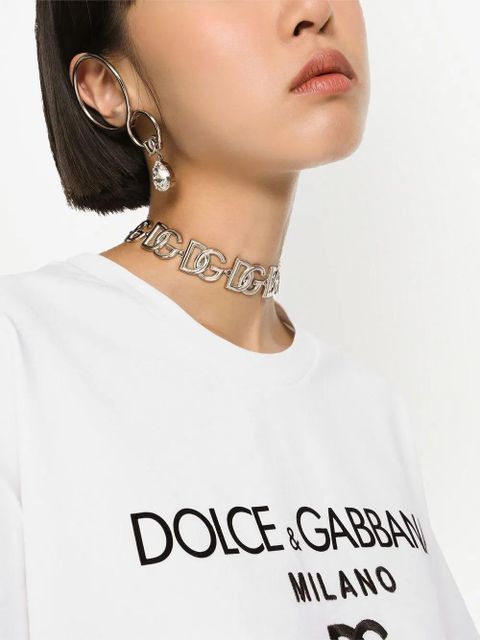 Dolce & Gabbana KIM DOLCE&GABBANA DG-logo choker - Silver