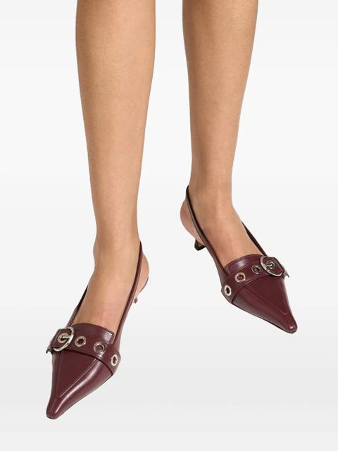 Aeyde 35mm Davina heeled pumps - Red