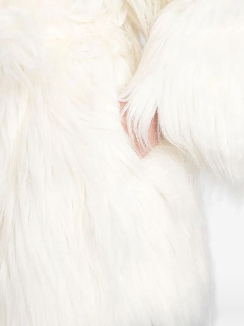 ENTIRE STUDIOS belted faux-fur coat - White